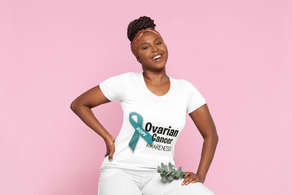 Show Your Support for Ovarian Cancer Awareness with Custom Embroidery T-Shirts